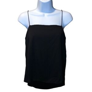 AYR Black Spaghetti Strap Tank Top size 4 Minimalist Elevated Basic Summer Top